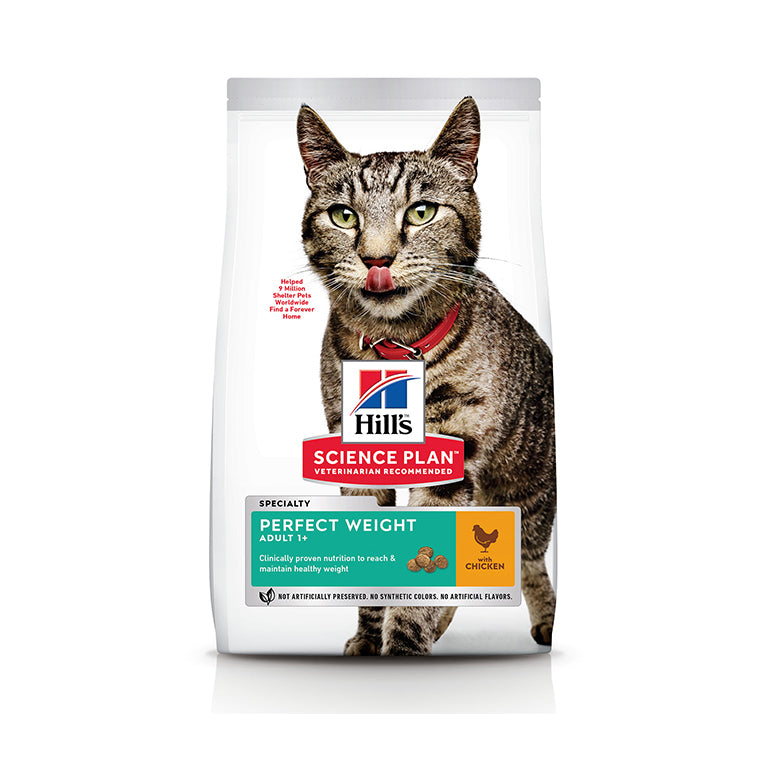 Hill's Science Plan Perfect Weight Adult Cat Food with Chicken 2.5kg
