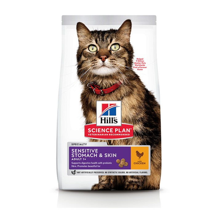 Hill's Science Plan Sensitive Stomach & Skin Adult Cat Food with Chicken 1.5kg