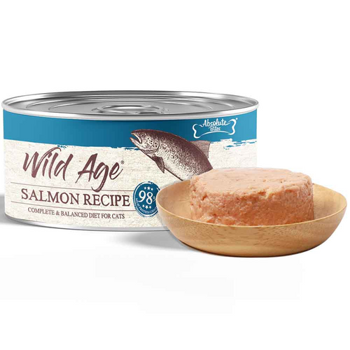 Absolute Bites Wild Ages Complete Wet Diet – Salmon Recipe 80g