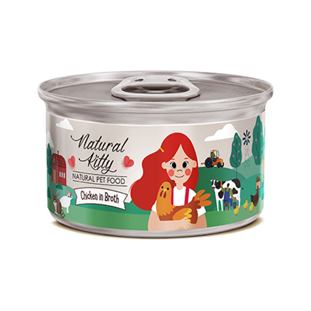 Natural Kitty chicken in broth 80g