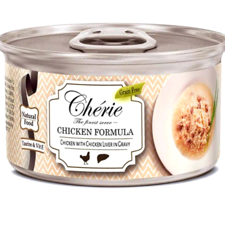 Cherie shredded chicken with liver gravy 80g