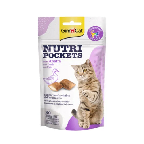 gimcat cat nutri pockets duck 60g
