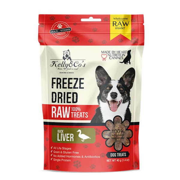 Kelly & CO’s Freeze Dried Raw Treat Duck Liver 40g