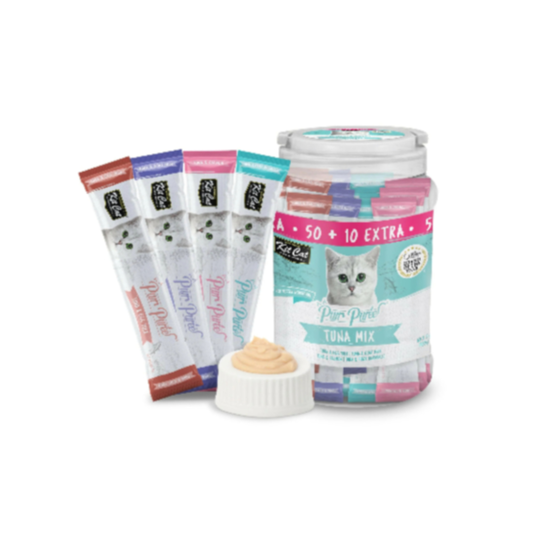 Kit Cat Purr Puree Tuna Mix 900g (60 sachets x 15g).
