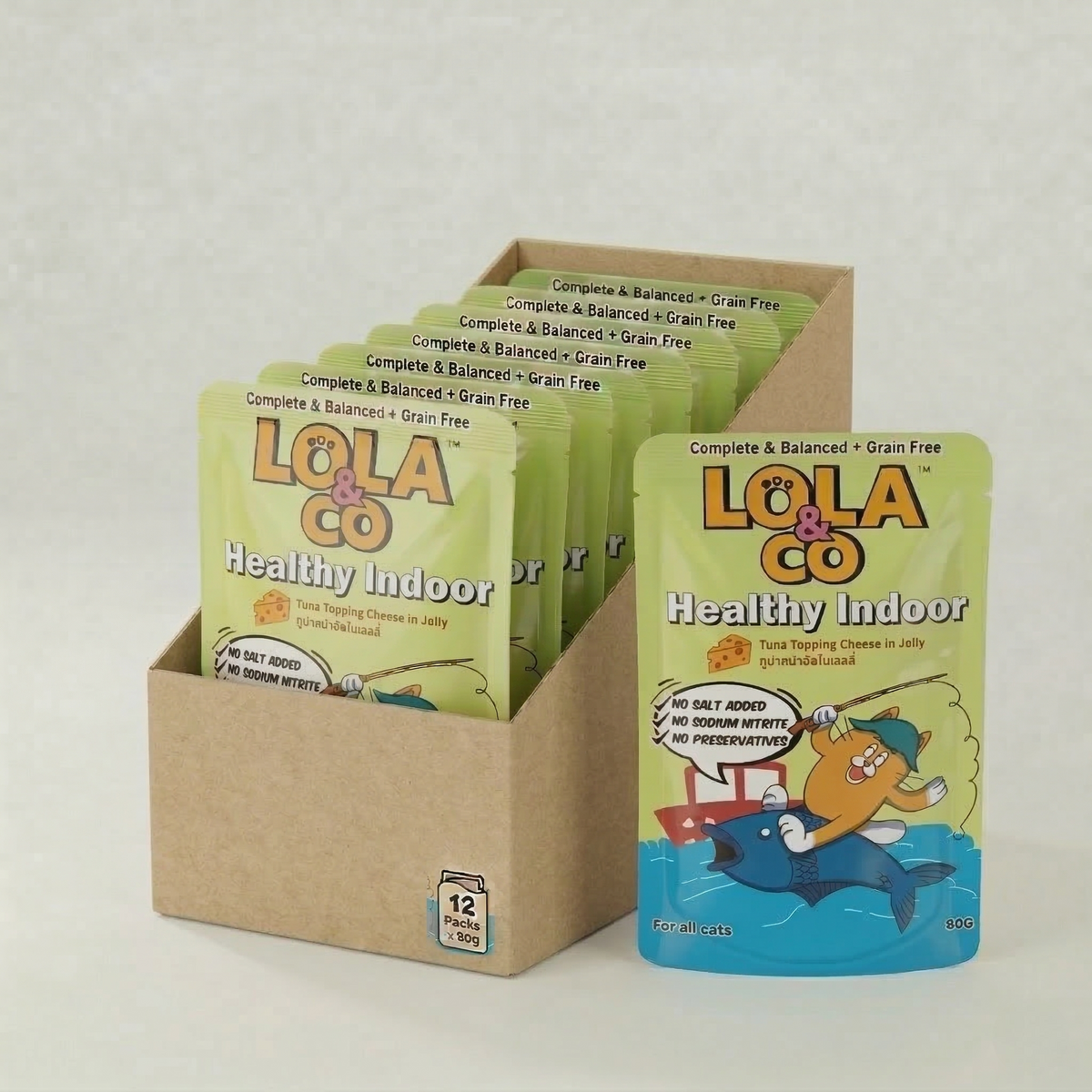 Lola & Co Healthy Indoor Tuna Topping Cheese In Jelly80gx12pcs