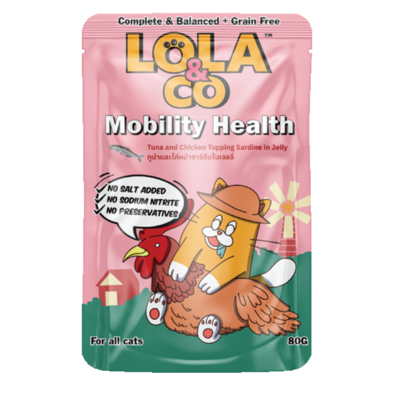 Lola & Co Mobility Health Tuna & Chicken Topping Sardine In Jelly 80g