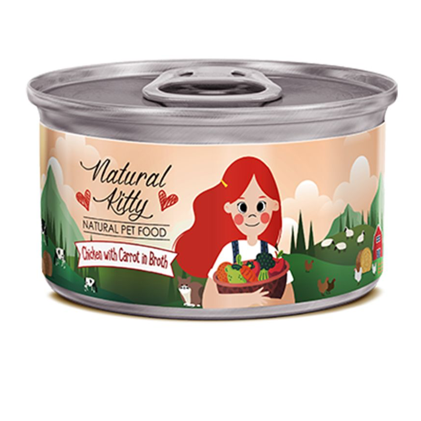 Natural Kitty chicken with carrots 80g