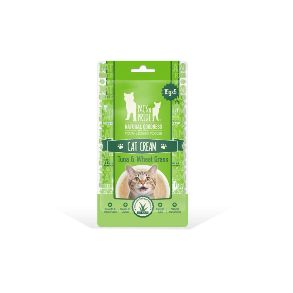 PACK’N PRIDE Creamy Cat Lick Sticks -TUNA & WHEAT GRASS 15g x 5