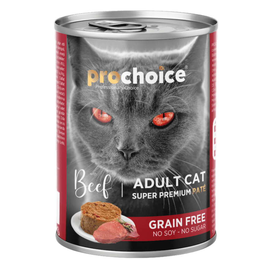 PROCHOICE ADULT CAT BEEF 400 GR PATE