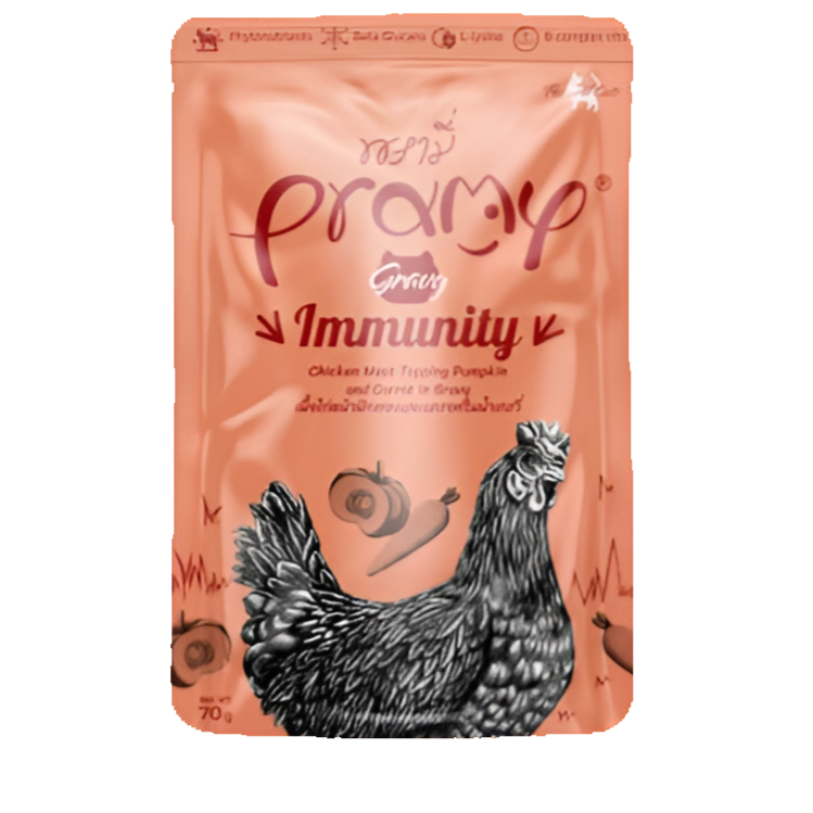 Pramy Immunity Chicken Topping Pumpkin & Carrot Recipe 70G