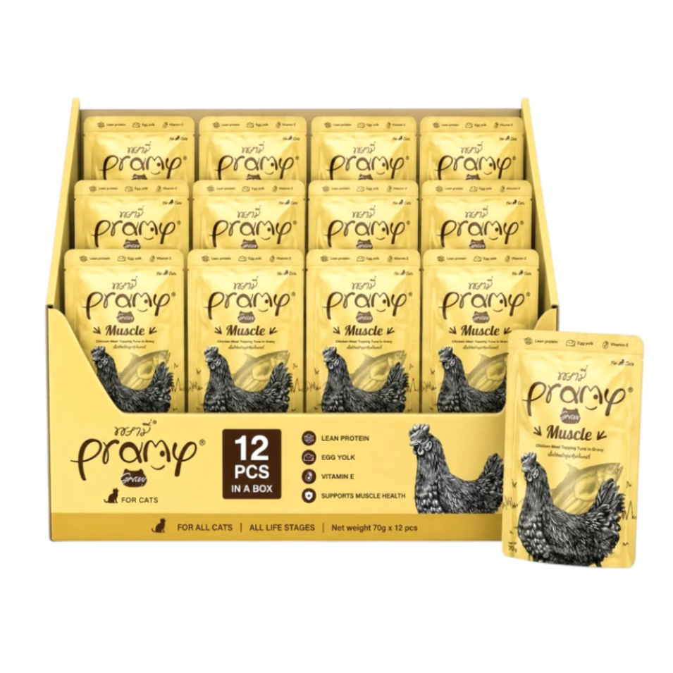 Pramy Muscle Chicken topping Tuna Recipe 70gx12pcs