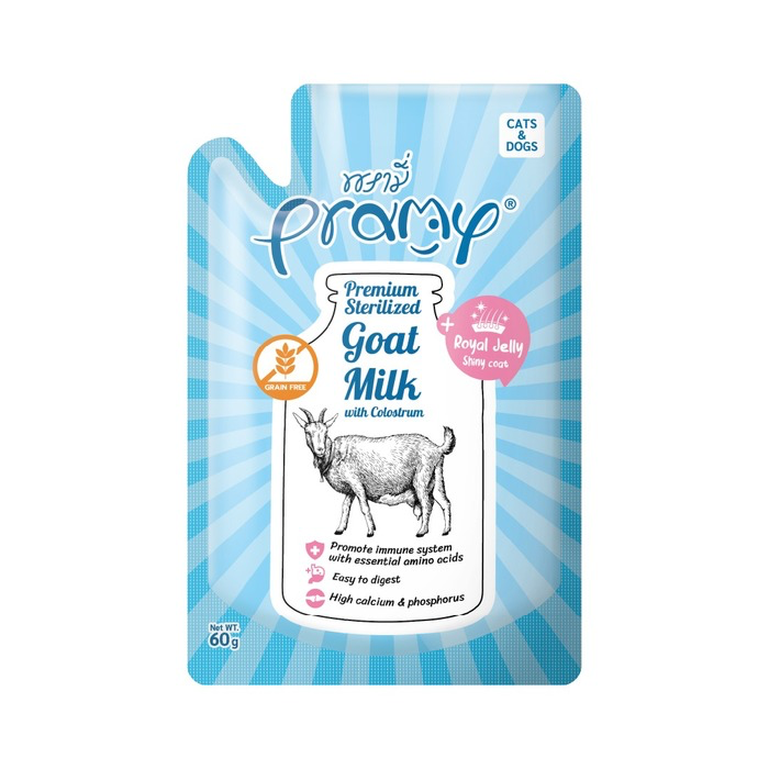 Pramy Sterilized Goat Milk with Colostrum + Royal Jelly 60Gx12pcs