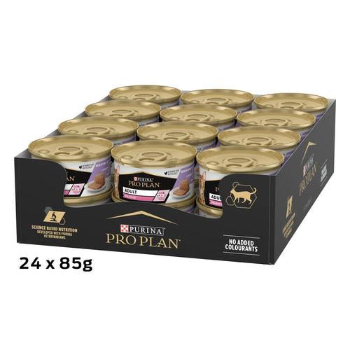 Pro Plan Adult Delicate Digestion, Wet Cat Food, Mousse rich in Turkey, 24 x 85g