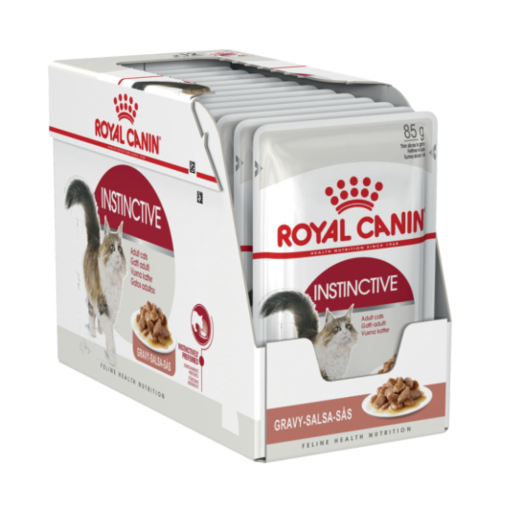 Royal Canin Feline Health Nutrition Instinctive Adult Cats Gravy (Wet Food - Pouches) 12 x 85 g