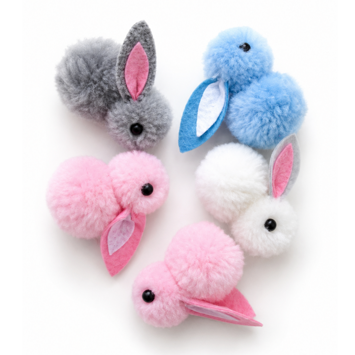 Soft Plush Bunny Balls for Cats 5pcs