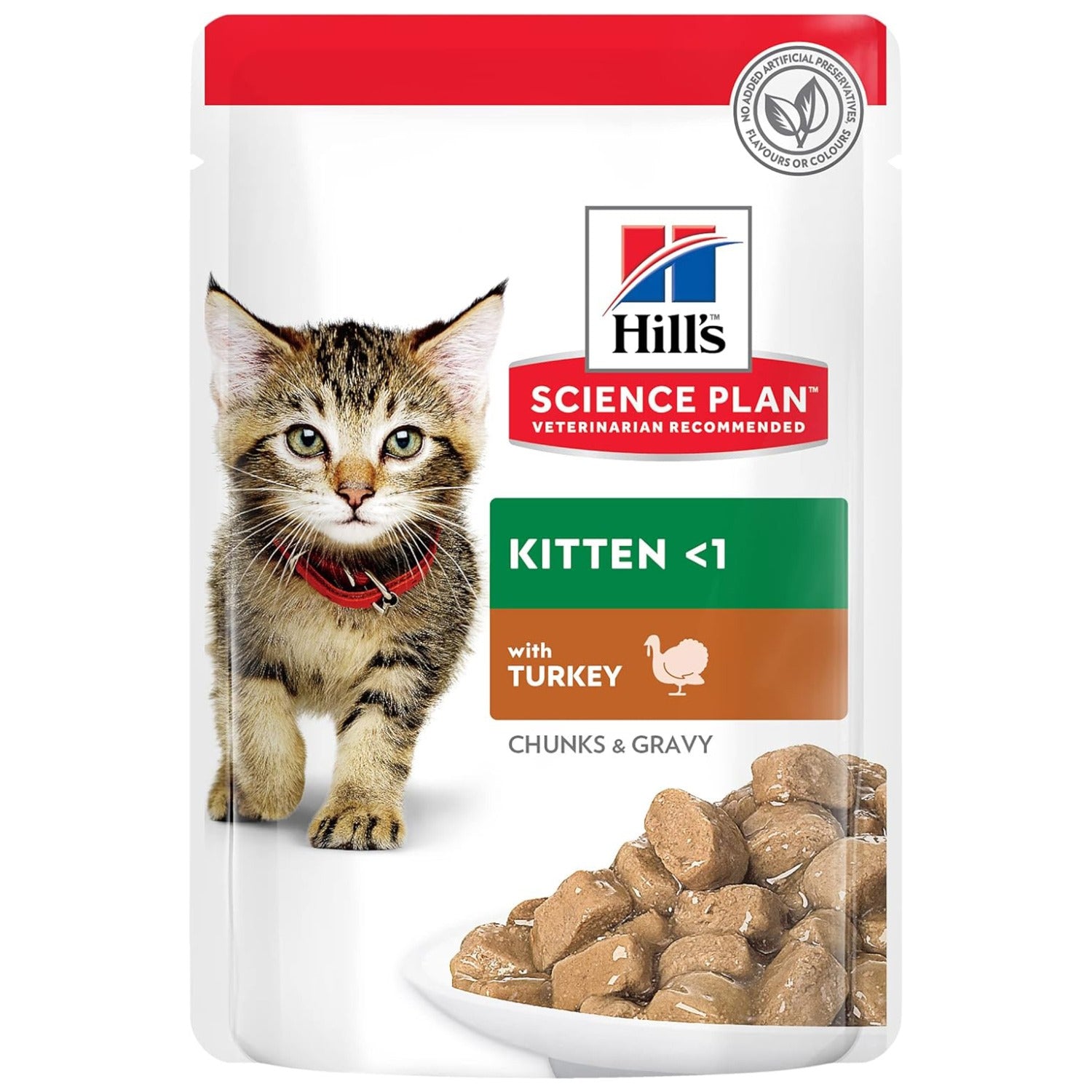 Hill's Science Plan Tender Chunks & Gravy Kitten Chicken Pouches 12x85g