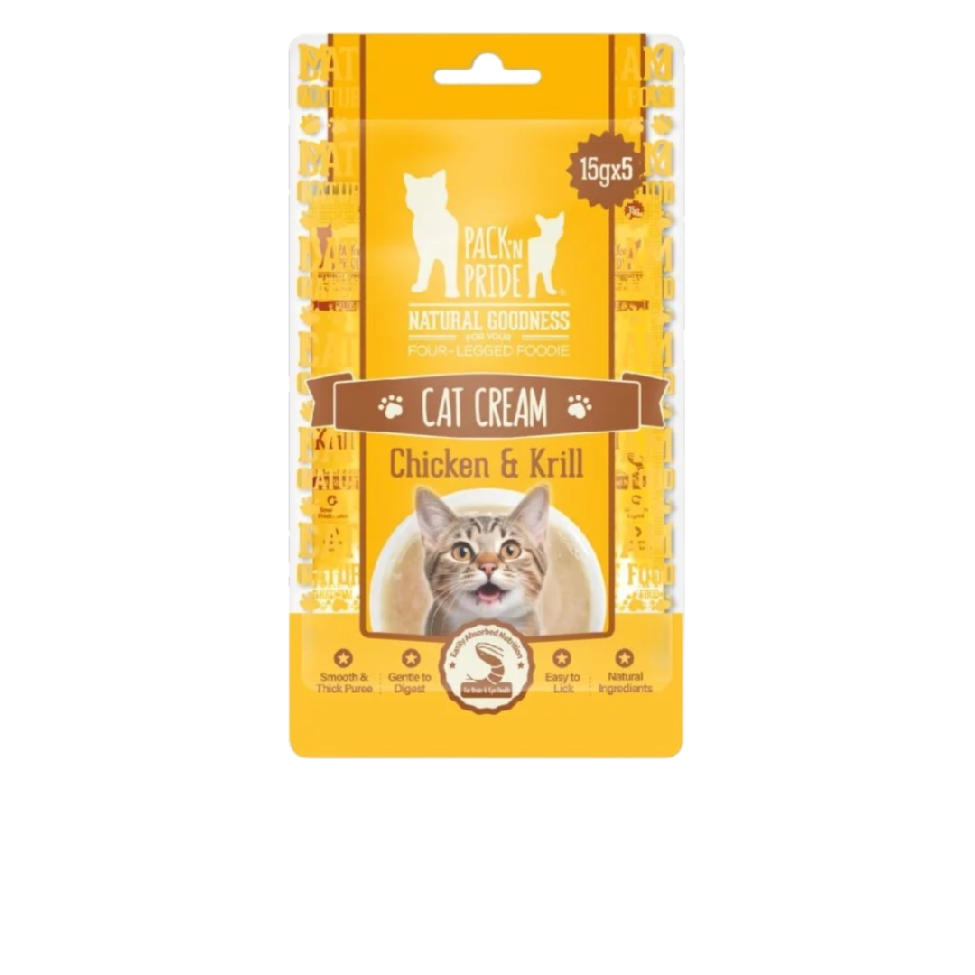 PACK’N PRIDE Creamy Cat Lick Sticks – CHICKEN & KRILL 15g x 5
